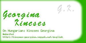 georgina kincses business card